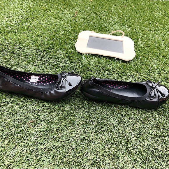 Sperry Top Spider Black with bow tie Ballet Shoes - Picture 2 of 8